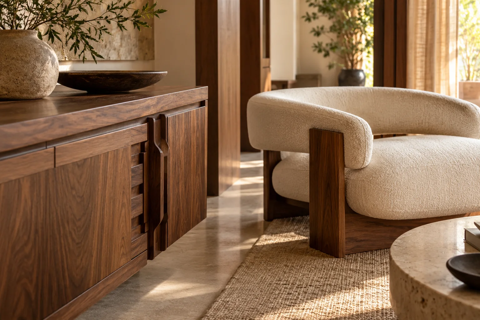 Illustrative close-up of bespoke furniture